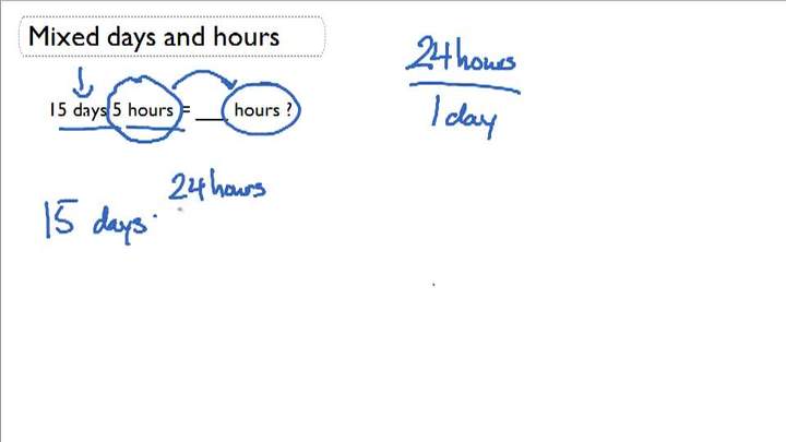 Convertir días mixtos y horas en horas Convertir días mixtos y horas en horas