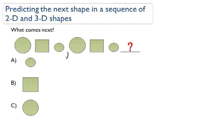 Predecir la siguiente forma en una secuencia de formas 2D y 3D
