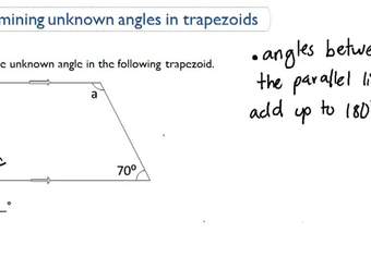 Determinación de ángulos desconocidos en trapecios