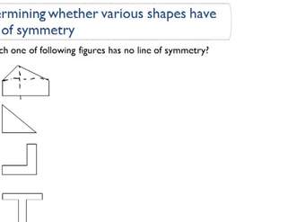 Determinar si varias formas tienen líneas de simetría