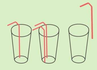 Multiplicar por 2: pajitas y vasos