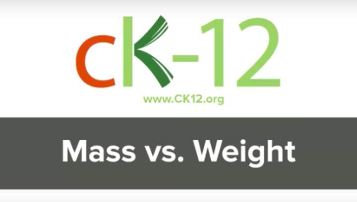 Diferencia entre masa y peso