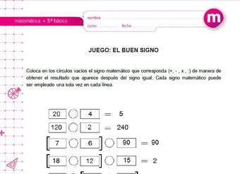 Juego: el buen signo