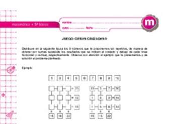 Juego : cifras cruzadas 9