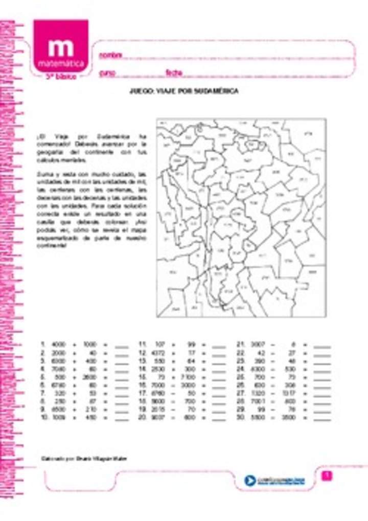 Juego: viaje por sudamérica