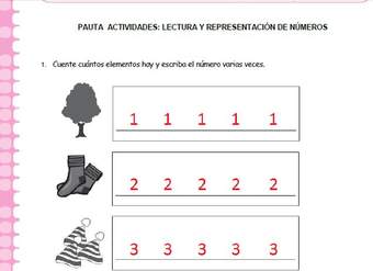 Lectura y representación de números