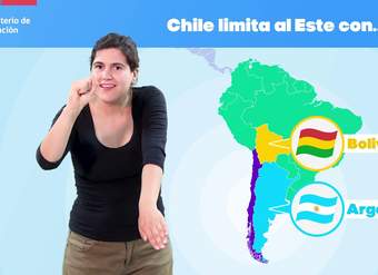 Identificando a Chile en el mapa/Historia, Geografía y Cs. Sociales 2°básico