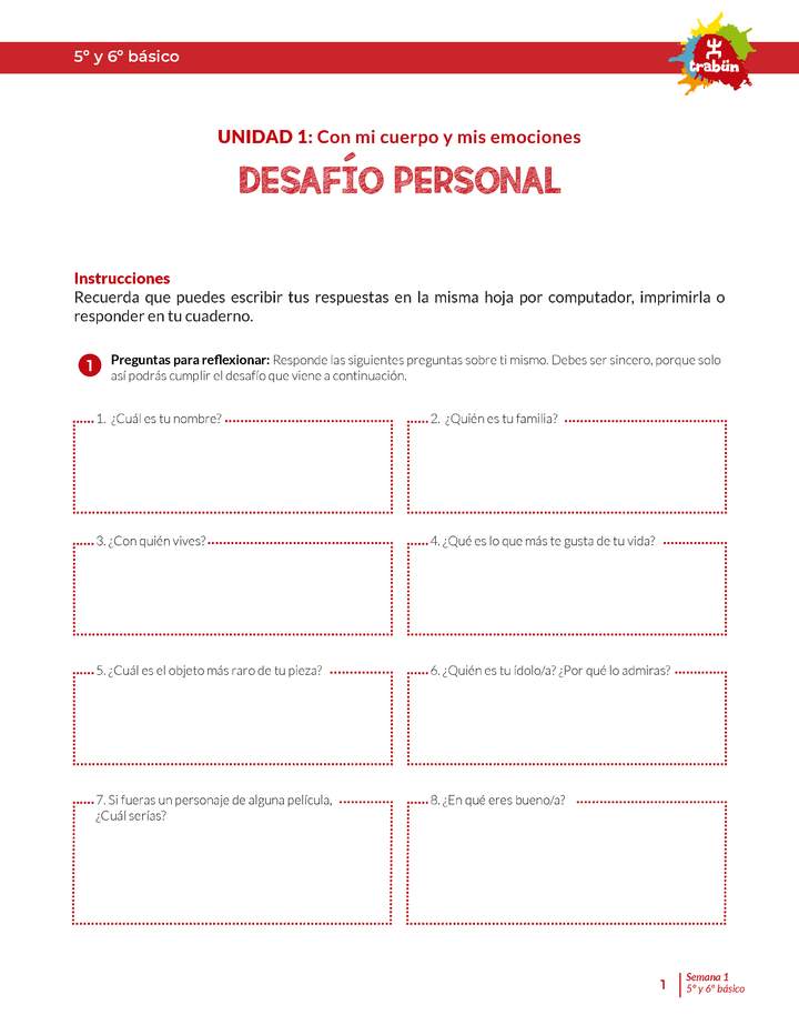 DESAFÍO PERSONAL