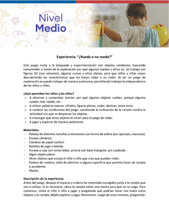 Experiencia: ¿Rueda o no rueda?