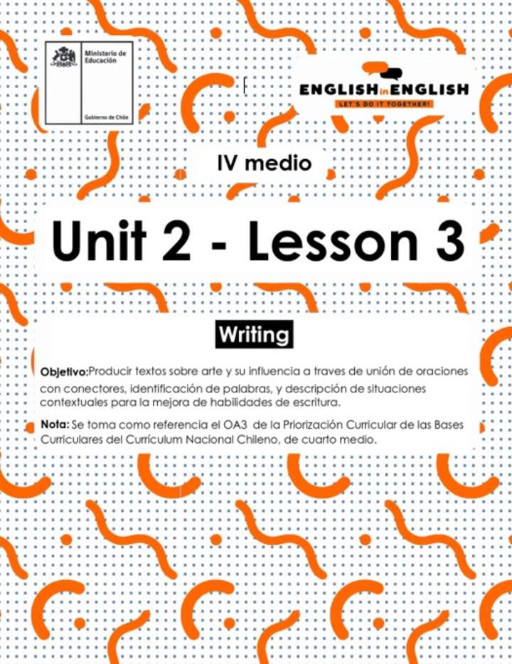 Lesson 3 Inglés 4º medio