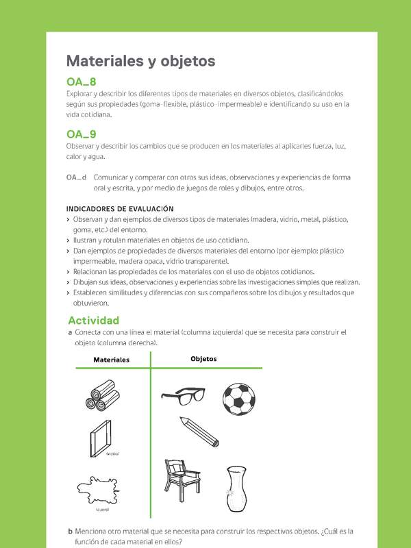 Ejemplo Evaluación Programas - OA08 - OA09 - Materiales y objetos