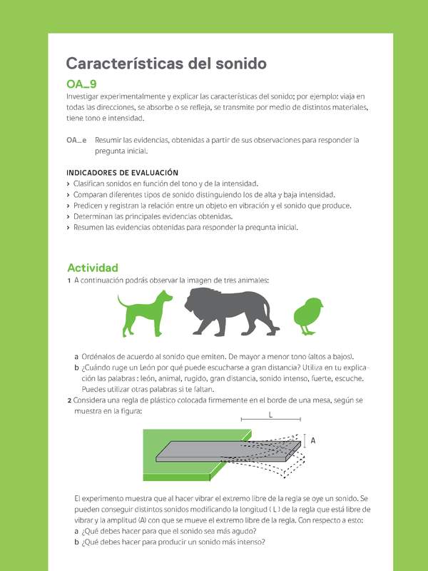 Ejemplo Evaluación Programas - OA09 - Características del sonido