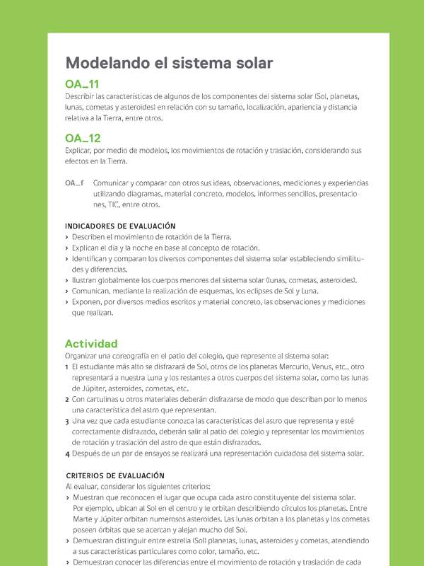 Ejemplo Evaluación Programas - OA11 - OA12 - Modelando el sistema solar