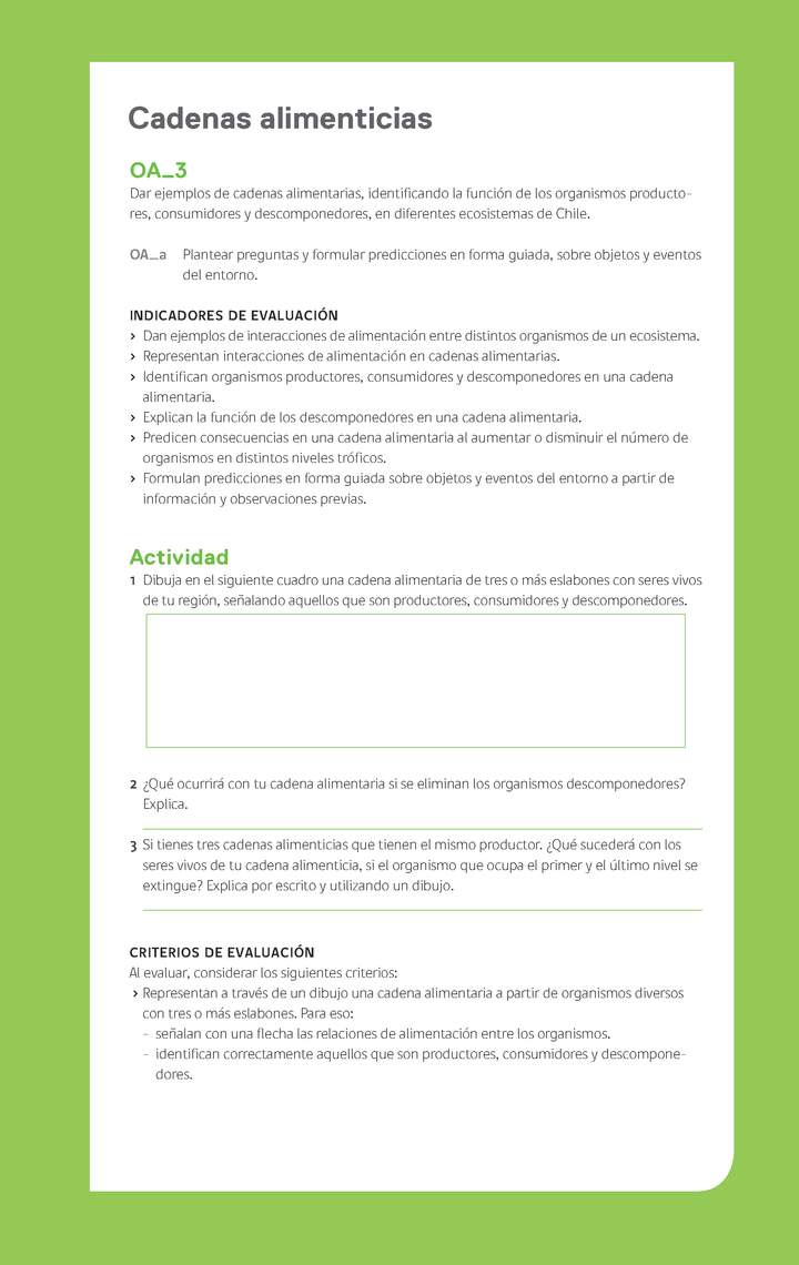 Ejemplo Evaluación Programas - OA03 - Cadenas alimenticias