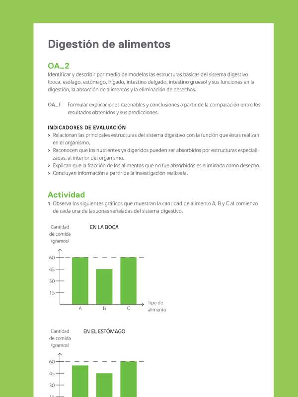 Ejemplo Evaluación Programas - OA02 - Digestión de alimentos