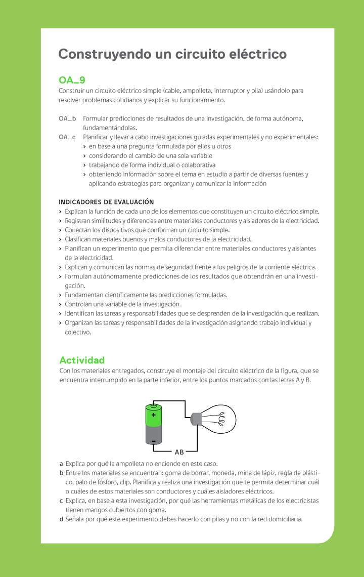 Ejemplo Evaluación Programas - OA09 - Construyendo un circuito eléctrico