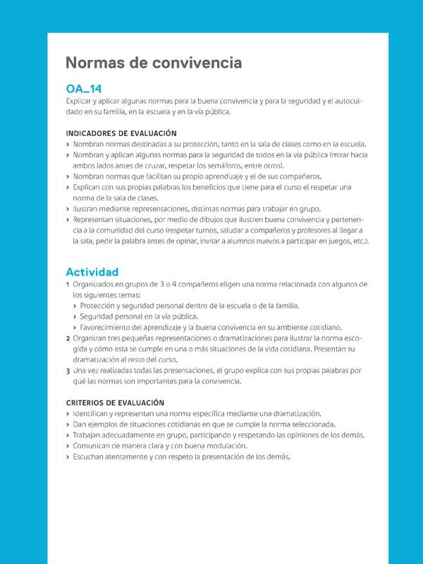 Ejemplo Evaluación Programas - OA14 - Normas de convivencia 2