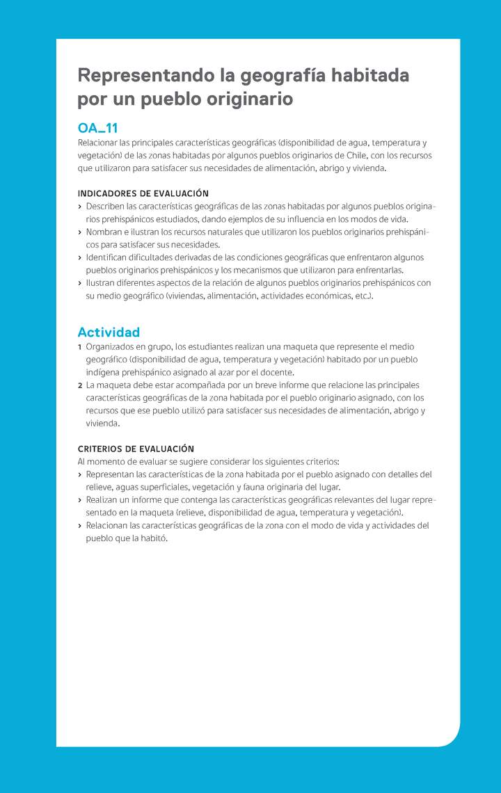 Ejemplo Evaluación Programas - OA11 - Representando la geografía habitada por un pueblo originario