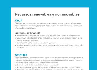 Ejemplo Evaluación Programas - OA07 - Recursos renovables y no renovables