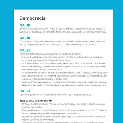 Ejemplo Evaluación Programas - OA16 - OA18 - OA20 - OA24 - Democracia