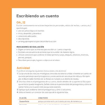 Ejemplo Evaluación Programas - OA12 - Escribiendo un cuento