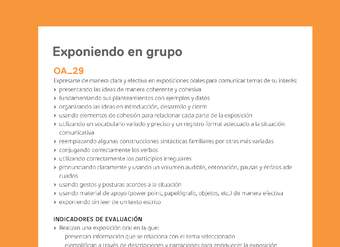 Ejemplo Evaluación Programas - OA29 - Exponiendo en grupo