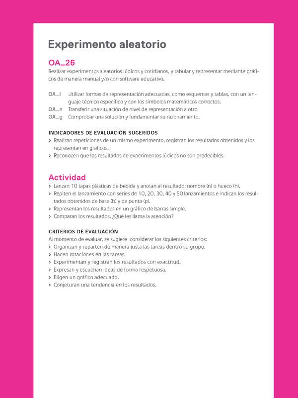 Evaluación Programas - MA04 OA26 - U4 - Experimento aleatorio