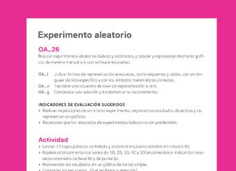 Evaluación Programas - MA04 OA26 - U4 - Experimento aleatorio