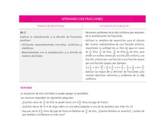 Evaluación Programas - MA07 OA03 - U1 - OPERANDO CON FRACCIONES