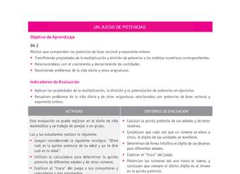 Evaluación Programas - MA1M OA02 - U1 - UN JUEGO DE POTENCIAS