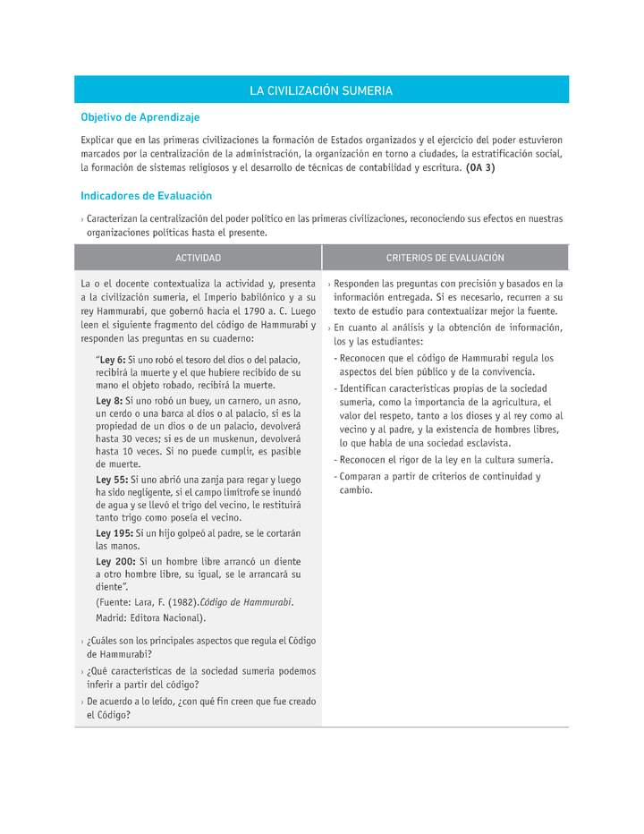 Evaluación Programas - HI07 - OA03 - U1 - LA CIVILIZACIÓN SUMERIA