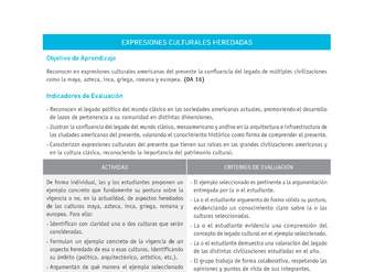 Evaluación Programas - HI07 OA16 - U4 - EXPRESIONES CULTURALES HEREDADAS