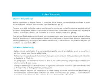 Evaluación Programas - HI08 - OA01 - OA02 - OA03 -U1 - LA ÉPOCA MODERNA