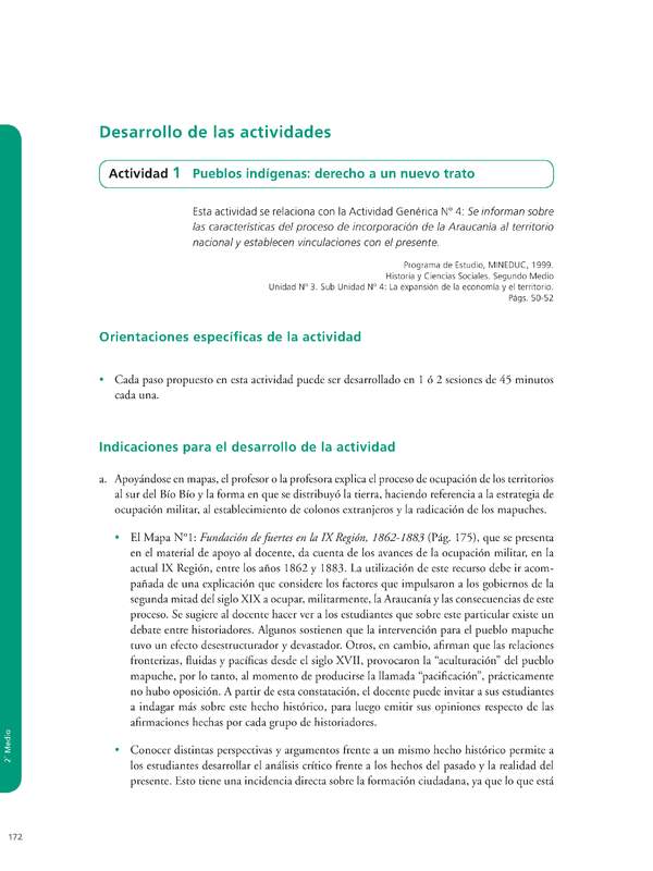 Actividad de Educación Ciudadana: Historia y Ciencias Sociales 2 medio - Pueblos indígenas derecho a un nuevo trato