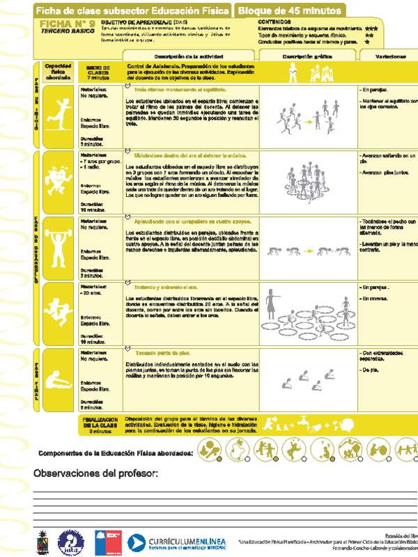 Expresión Corporal y Danza Ficha N° 09