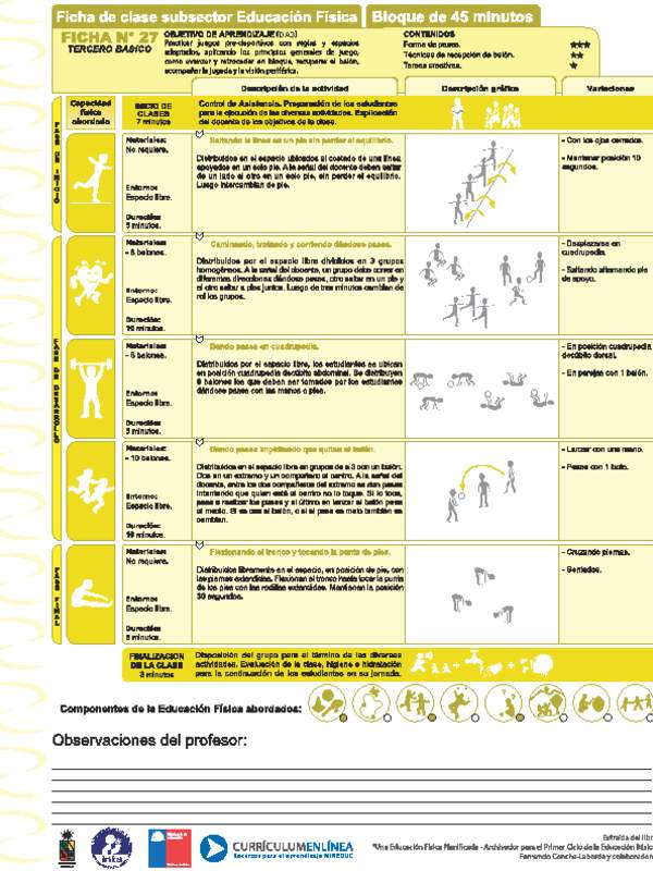 Juegos Predeportivos Ficha N° 27
