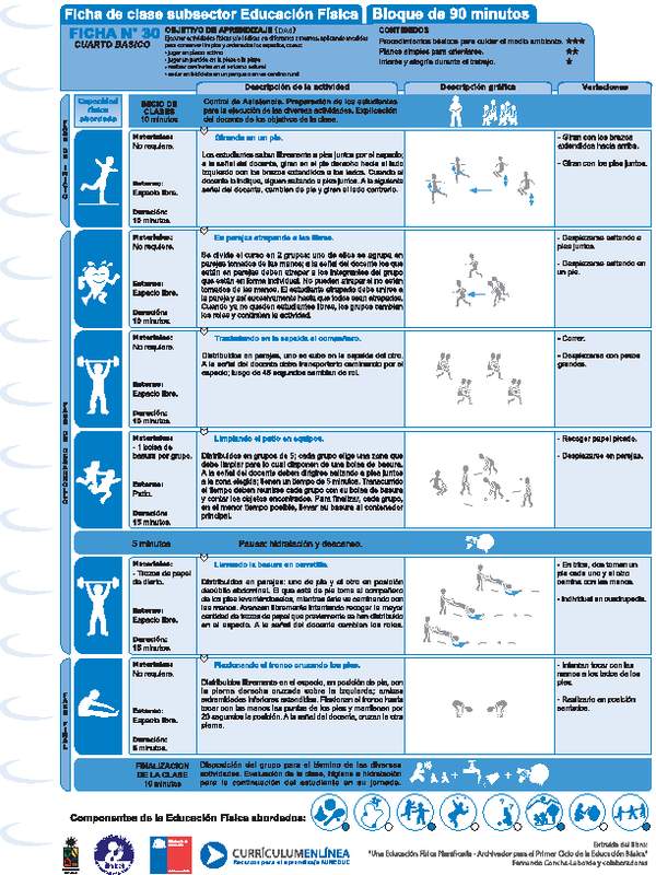 Ejercicio en entorno natural Ficha N° 30