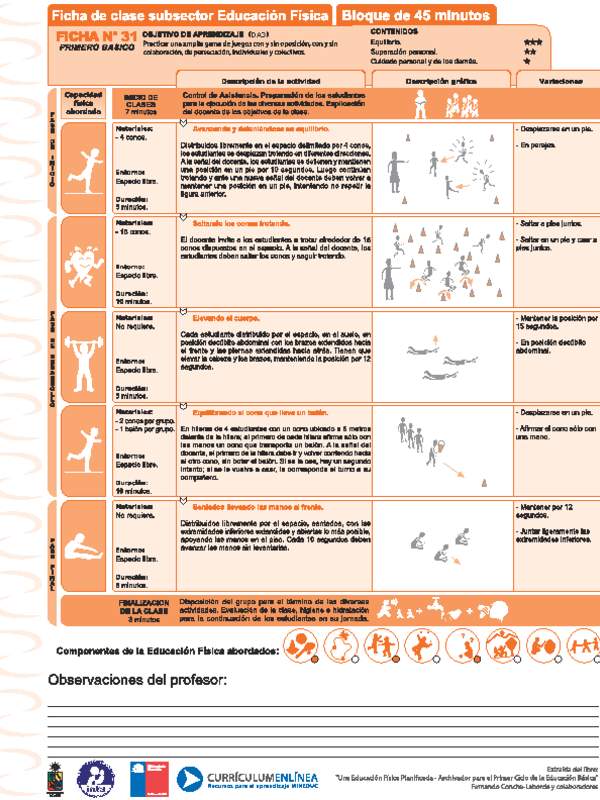 Juegos Predeportivos Ficha N° 31