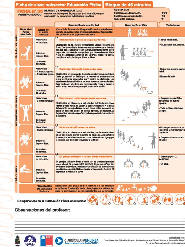 Juegos Predeportivos Ficha N° 35