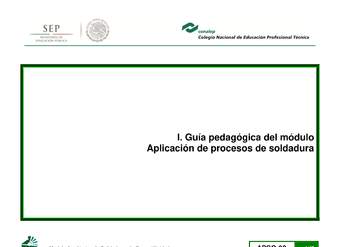 CONALEP. (s/f). Guía pedagógica del módulo. Aplicación de procesos de soldadura