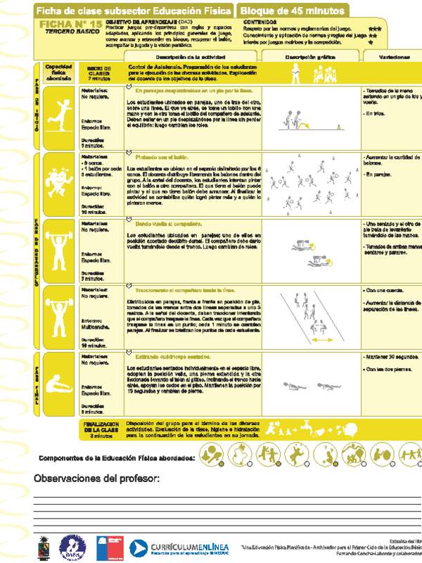 Juegos Predeportivos Ficha N° 15