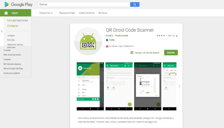 QR Droid Code Scanner