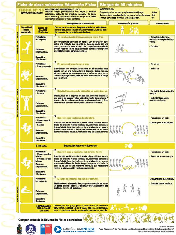 Juegos Predeportivos Ficha N° 16