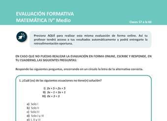 Evaluación Matemática 4° medio BC Unidad priorizada: Semana 15