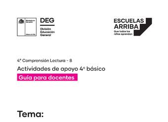 Comprensión de lectura, Guía 8
