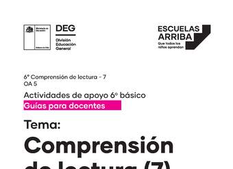 Comprensión de lectura, Guía 7