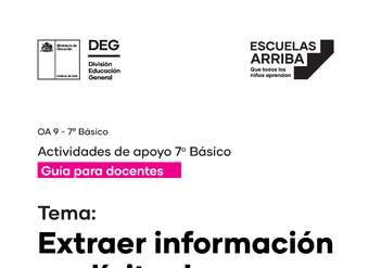 Ejercita la extracción de información explícita de una noticia, Guía 1