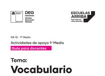 Vocabulario, Guía 1