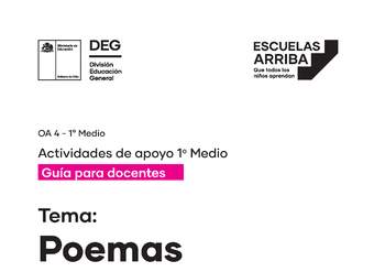 Poemas: Identifica la actitud lírica de un poema - Guía 7 (para docentes)