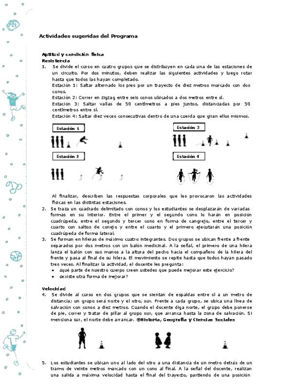 Actividades sugeridas Unidad 1